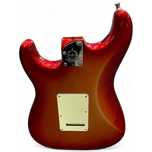 Used Fender American Deluxe Stratocaster Sunset Metallic Solid Body Electric Guitar