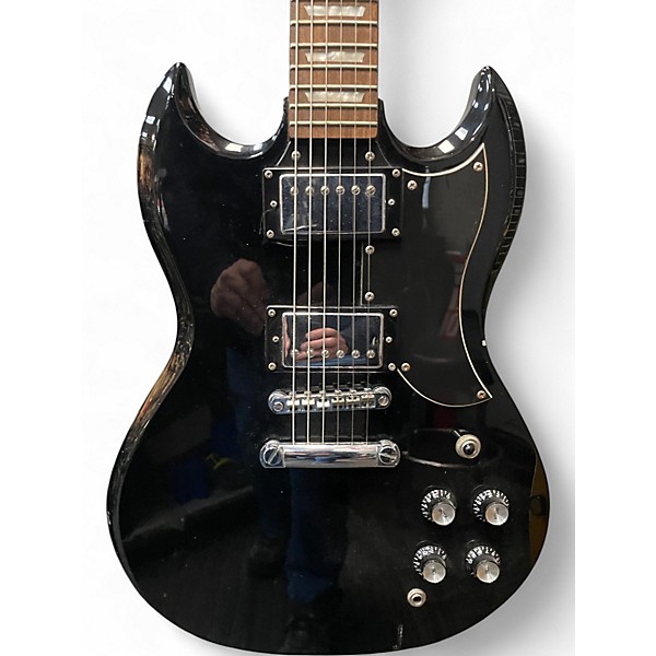 Used Stadium wt240 Black Solid Body Electric Guitar