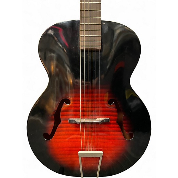 Used Harmony Monterey H950 Archtop Red Burst Acoustic Guitar