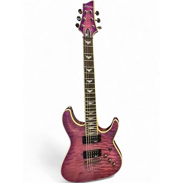 Used Schecter Guitar Research Omen Extreme 6 Trans Pink Solid Body Electric Guitar