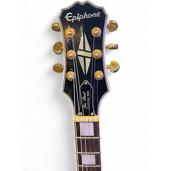 Used Epiphone Les Paul Custom Pro White Solid Body Electric Guitar