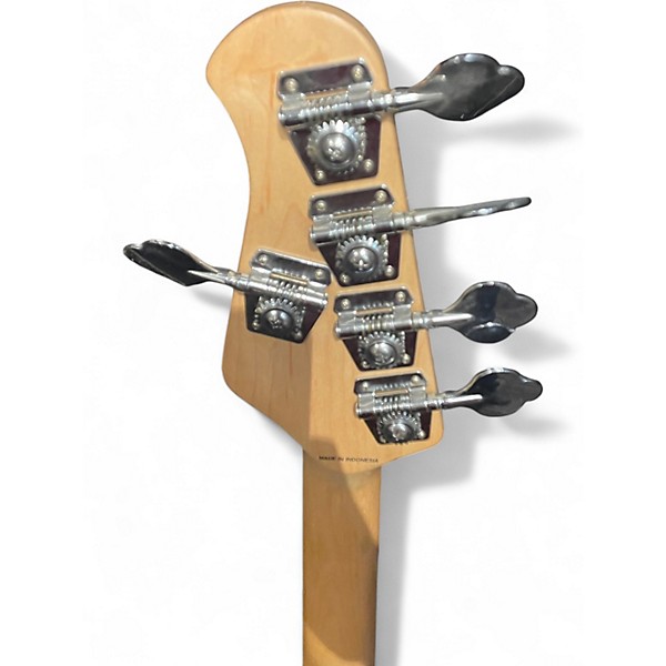 Used Sterling by Music Man Ray5 5 String Trans Blue Electric Bass Guitar