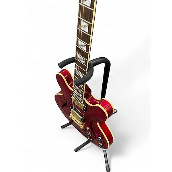 Used Michael Kelly Deuce Crimson Red Trans Hollow Body Electric Guitar