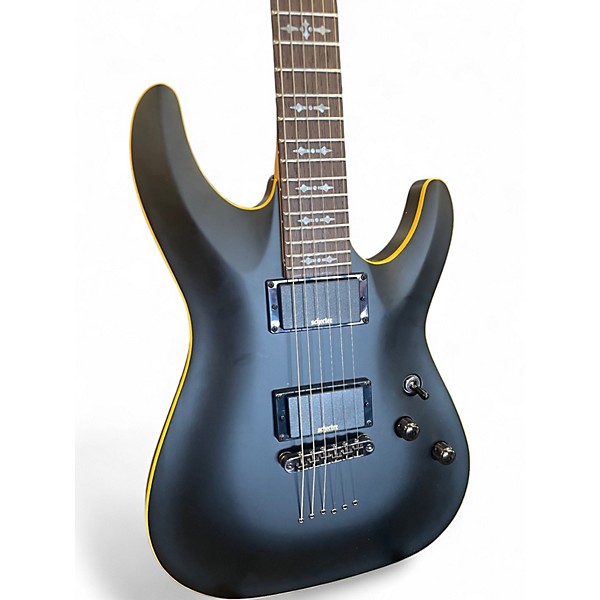 Used Schecter Guitar Research Demon 6 Black Solid Body Electric Guitar