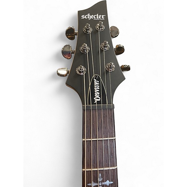 Used Schecter Guitar Research Demon 6 Black Solid Body Electric Guitar