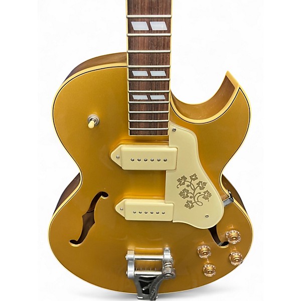 Used Epiphone ES295 Metallic Gold Hollow Body Electric Guitar