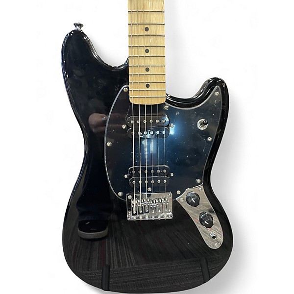 Used Squier MUSTANG Black Solid Body Electric Guitar