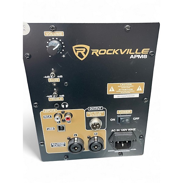 Used Rockville APM8 PAIR Powered Monitor