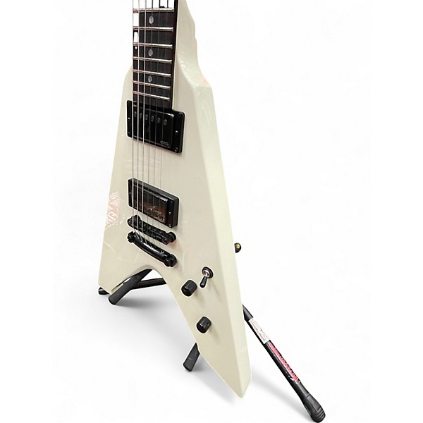 Used ESP LTD JAMES HETFIELD VULTURE Olympic White Solid Body Electric Guitar