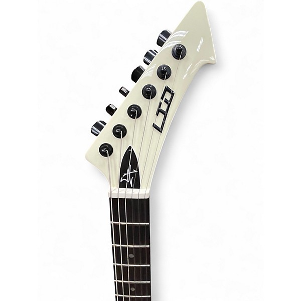 Used ESP LTD JAMES HETFIELD VULTURE Olympic White Solid Body Electric Guitar