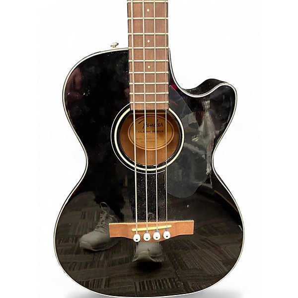 Used Fender CB60SCE Black Acoustic Bass Guitar
