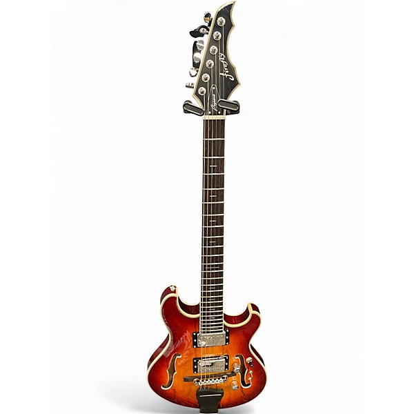 Used Firefly  Pegasus Tribute Spalted Maple Hollow Body Electric Guitar