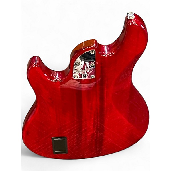 Used Squier Dimension Bass VI Cherry Electric Bass Guitar