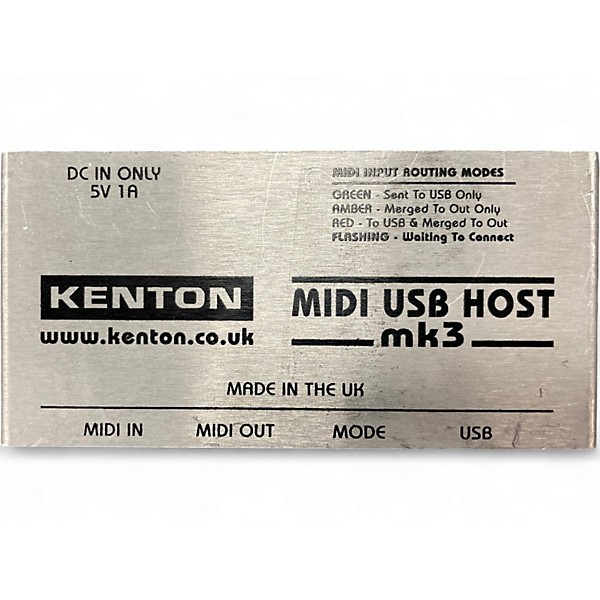 Used Kenton MIDI USB Host MK3 MIDI Utility