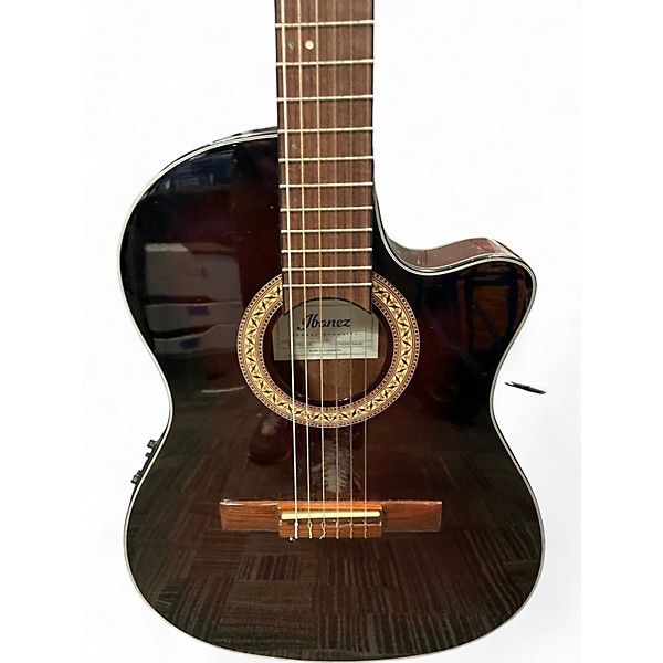Used Ibanez GA35TCE Dark Violin Burst Classical Acoustic Electric Guitar