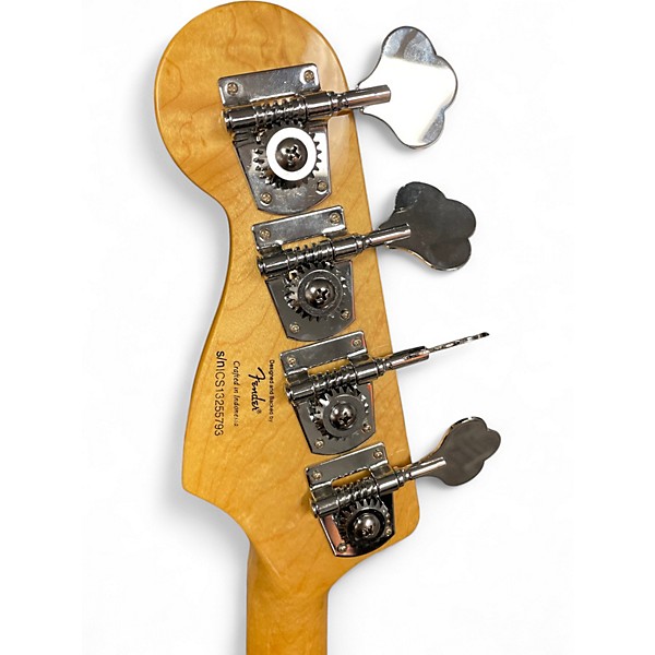 Used Squier Contemporary Jazz Bass 3 Tone Sunburst Electric Bass Guitar