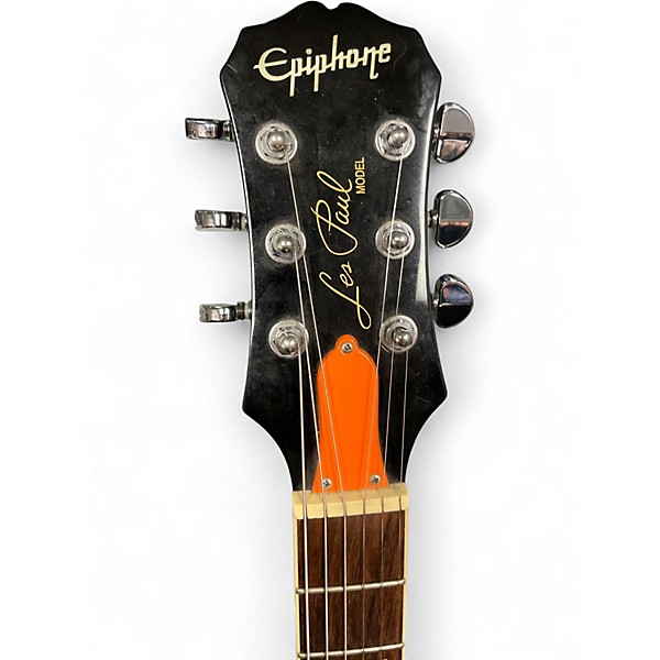 Used Epiphone Les Paul Custom Trans Black Solid Body Electric Guitar