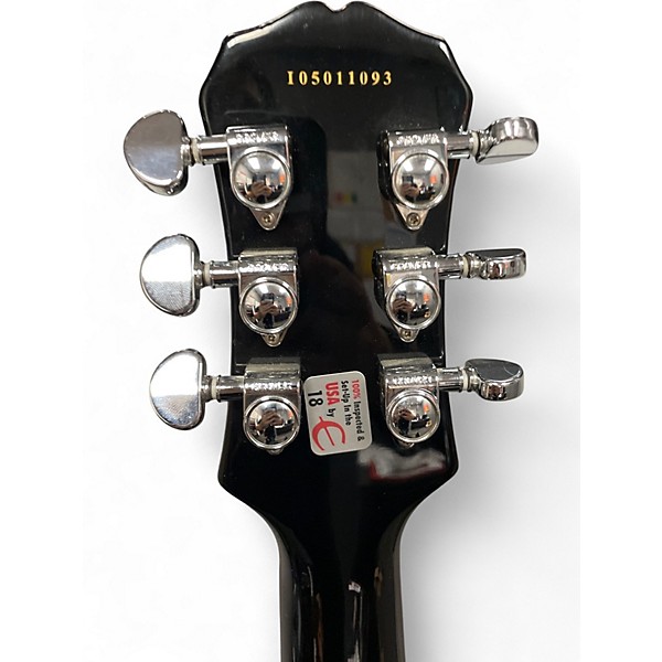 Used Epiphone Les Paul Custom Trans Black Solid Body Electric Guitar