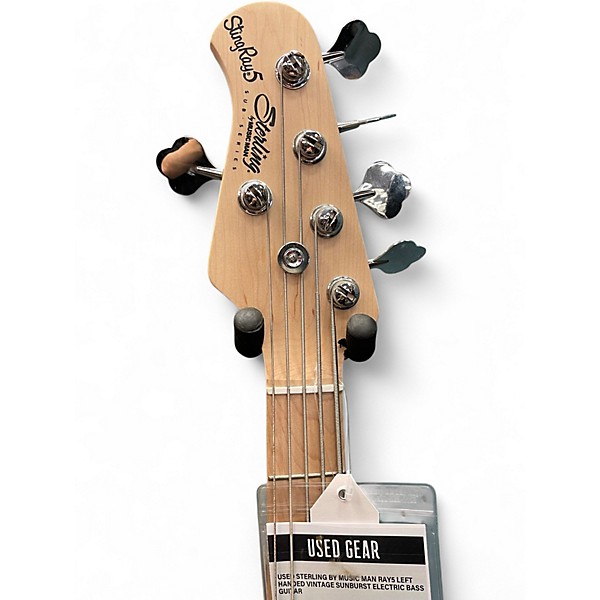 Used Sterling by Music Man Ray5 Left Handed Vintage Sunburst Electric Bass Guitar