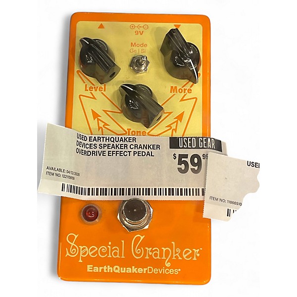 Used EarthQuaker Devices Speaker Cranker Overdrive Effect Pedal
