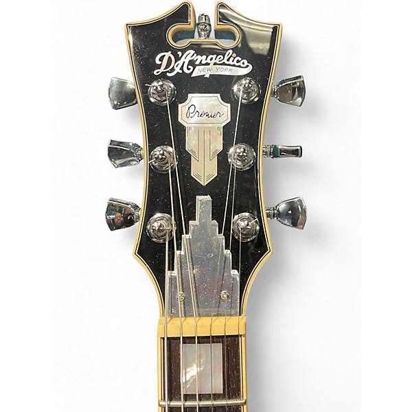 Used D'Angelico DAPMINIDCOTCSCB Blue Hollow Body Electric Guitar