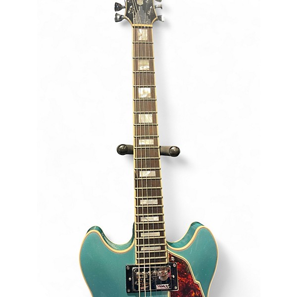 Used D'Angelico DAPMINIDCOTCSCB Blue Hollow Body Electric Guitar