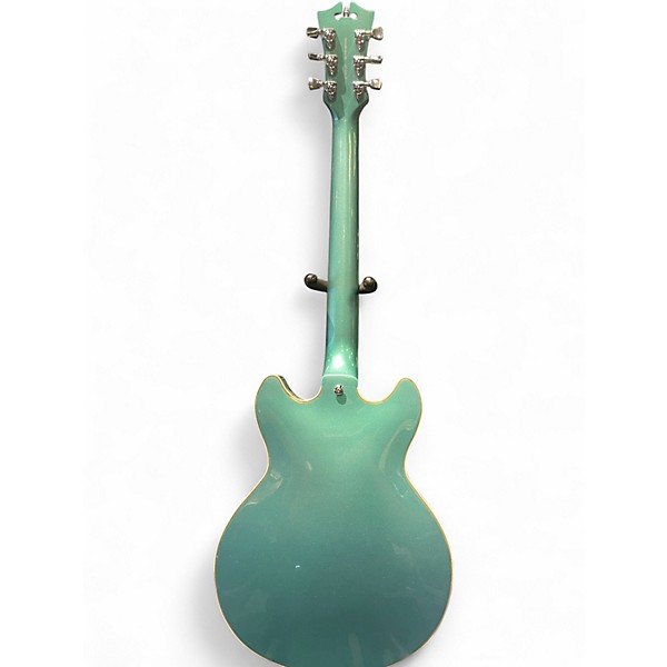 Used D'Angelico DAPMINIDCOTCSCB Blue Hollow Body Electric Guitar