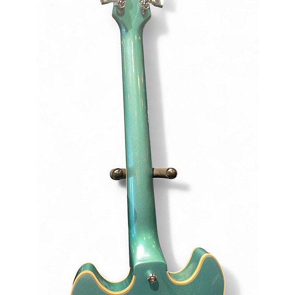 Used D'Angelico DAPMINIDCOTCSCB Blue Hollow Body Electric Guitar