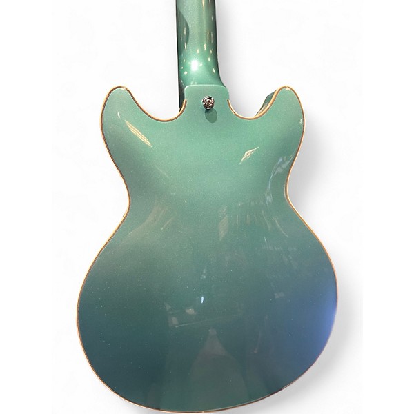 Used D'Angelico DAPMINIDCOTCSCB Blue Hollow Body Electric Guitar