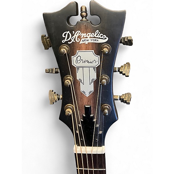 Used D'Angelico Premier Delancey Cutaway Dreadnought Aged Brown Acoustic Electric Guitar