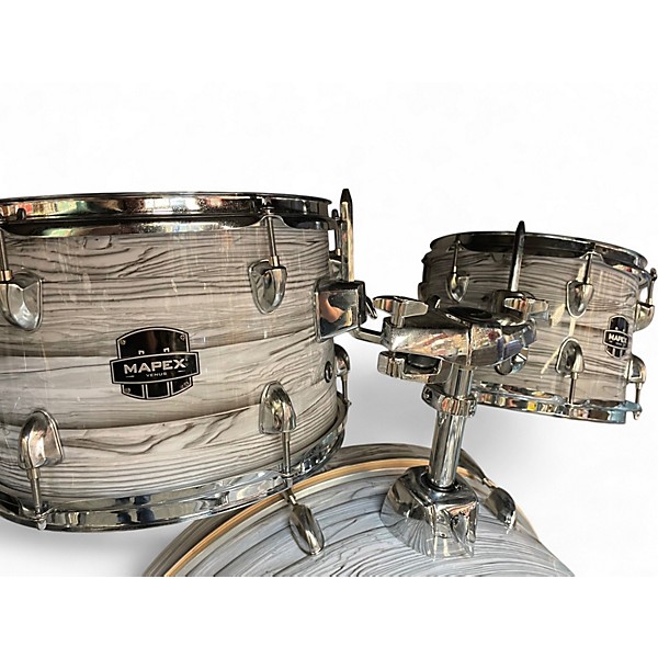 Used Mapex 8 Piece Venus Black and White Drum Kit