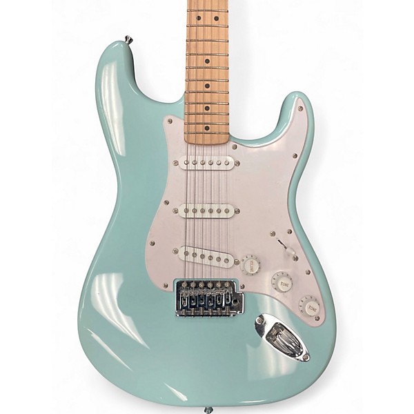 Used Squier sonic strat Tropical Turquoise Solid Body Electric Guitar