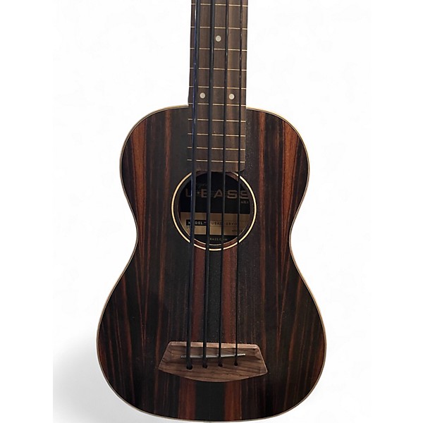 Used Kala Striped Ebony Fretless U-BASS Natural Ukulele