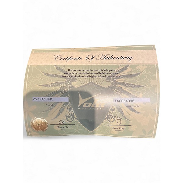 Used Vola OZ TNC AQUA BURST Solid Body Electric Guitar