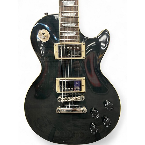 Used Epiphone Les Paul 1960 Tribute Plus Trans Black Solid Body Electric Guitar