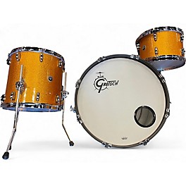 Used Gretsch Drums 3 Piece Brooklyn Series USA Gold Sparkle Drum Kit