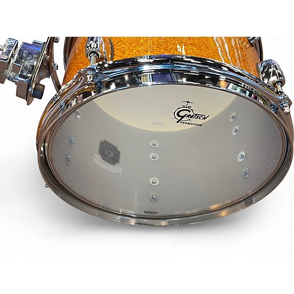 Used Gretsch Drums 3 Piece Brooklyn Series USA Gold Sparkle Drum Kit