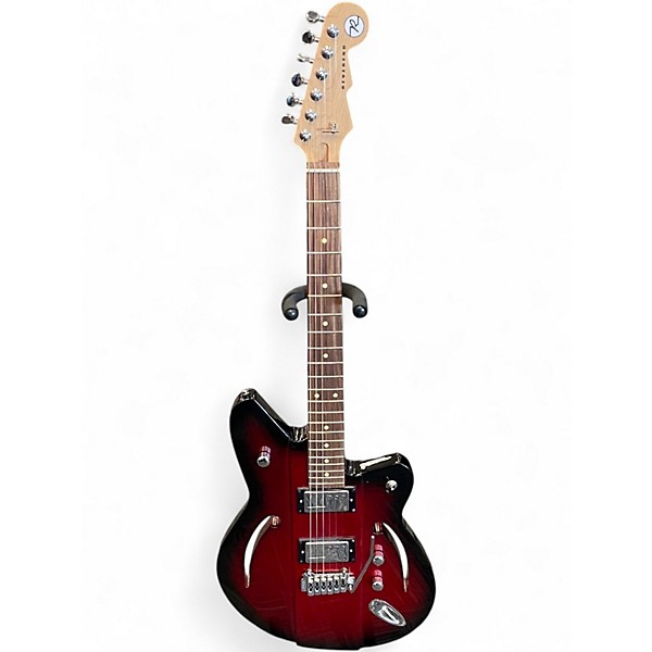 Used Reverend Airsonic Candy Red Burst Hollow Body Electric Guitar