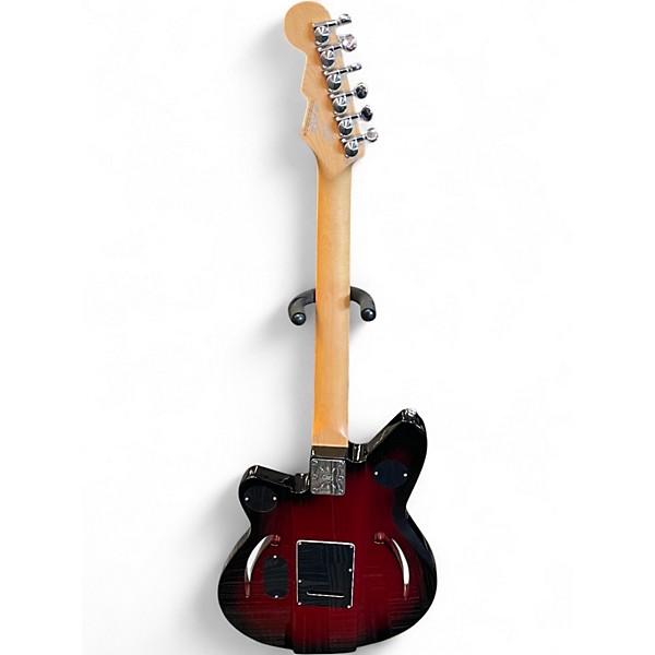 Used Reverend Airsonic Candy Red Burst Hollow Body Electric Guitar