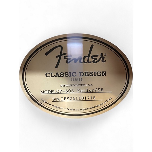 Used Fender cp-60s sunburst Acoustic Guitar