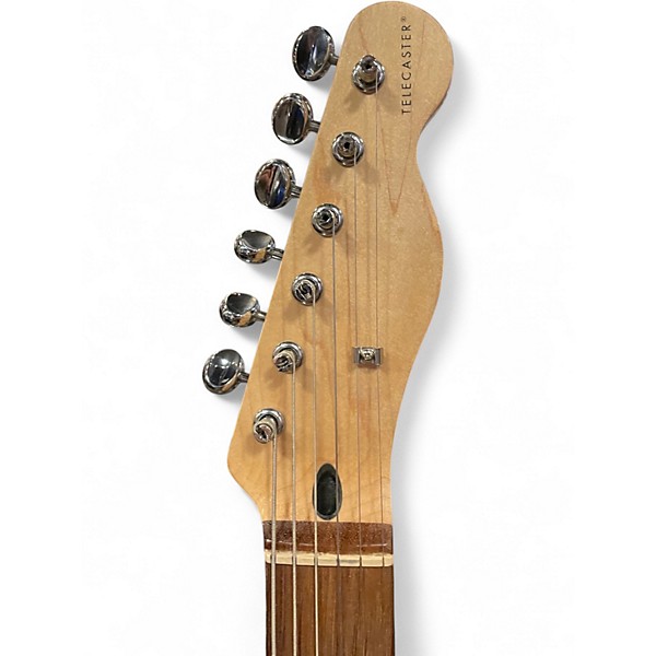 Used Squier Paranormal Baritone Cabronita Telecaster Seafoam Green Solid Body Electric Guitar