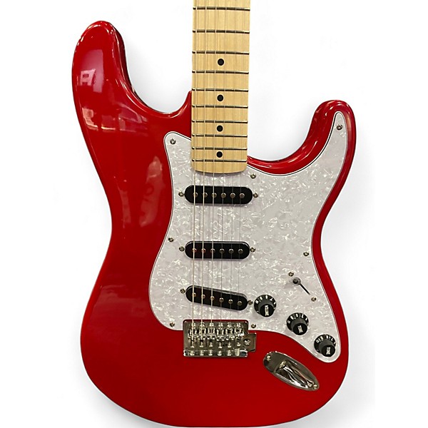 Used Squier/fender Partscaster Strat Dakota Red Solid Body Electric Guitar