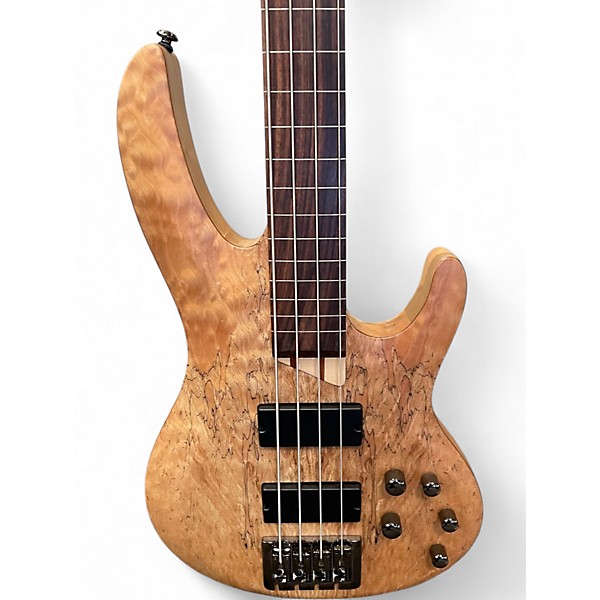 Used ESP LTD B204 Fretless NATURAL Electric Bass Guitar