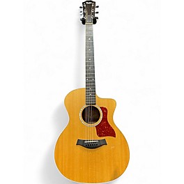 Used Taylor 214CE Deluxe Natural Acoustic Electric Guitar