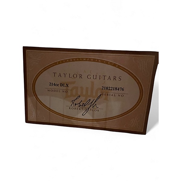 Used Taylor 214CE Deluxe Natural Acoustic Electric Guitar