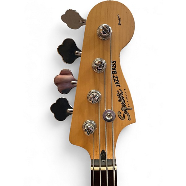 Used Squier JAZZ BASS Black Electric Bass Guitar