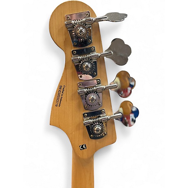 Used Squier JAZZ BASS Black Electric Bass Guitar