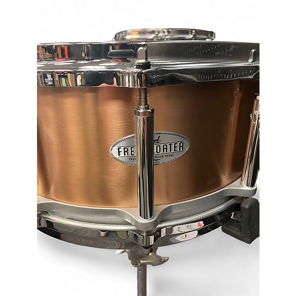 Used Pearl 5.5X14 Free Floating Snare BRONZE Drum