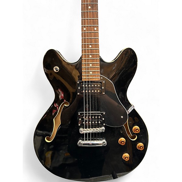 Used Oscar Schmidt OE30 Delta King Black Hollow Body Electric Guitar