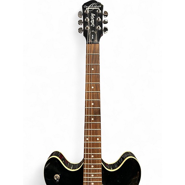 Used Oscar Schmidt OE30 Delta King Black Hollow Body Electric Guitar